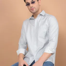 Crimsoune Club Men Classic Slim Fit Opaque Printed Casual Shirt-picture-35