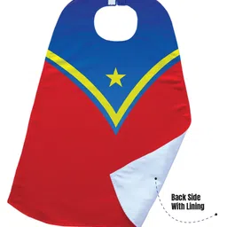 Right Gifting Digital Printed Satin Cape For Kids - Red image 2