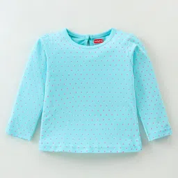 Babyhug Cotton Knit Full Sleeves Tops With Floral & Polka Dot Print Pack of 3 - Multicolor image 2
