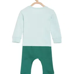 The Mom Store Cotton Knit Full Sleeves Born This Way Text Printed Night Suit Set - Multi Colour image 3