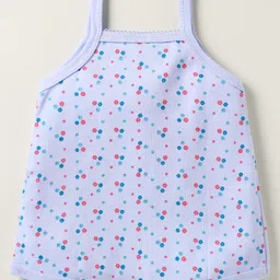 Tango Interlock Knit Sleeveless Slip with Floral Print - Light Blue image 2