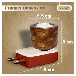 JD FRESH 1 PC Sheesham Wooden Aroma Dhoop Dani For Meditation & Mosquito Repellent - Dark Brown image 2