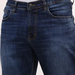 SHOWOFFFF Men Comfort Straight Fit Low-Rise Light Fade Acid Wash Stretchable Jeans image 2