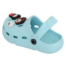 Yellow Bee Disney Mickey & Friends Featuring Character Applique Detailed With Slingback Perforated Clogs - Light Blue image 4