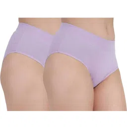 ORLIZEA Pack of 2 Women High-Rise Cotton Blend Hipster Briefs image 3