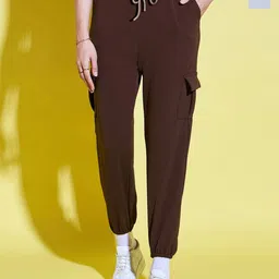 QIOA Women Pack of 2 Solid Relaxed High-Rise Joggers Trousers-picture-38