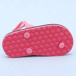 Babyoye Flip Flops with Velcro Closure & Floral Print - Blue image 4