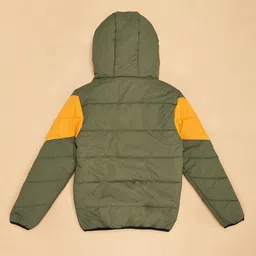 YU by Pantaloons Full Sleeves Colour Blocked Padded Hooded Jacket - Multi Colour image 5