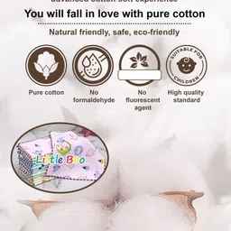 Little Boo Muslin Cotton Face Towels for Newborn Baby Extra Soft Hankies Reusable Napkins for Infants Toddlers/Kids (Colour & Print May Vary) image 4