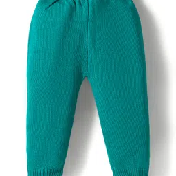 Babyhug Knitted Full Sleeves Pullover Sweater Set With Abstract Design - Turquoise Blue image 5