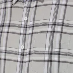 Numero Uno Men Spread Collar Windowpane Checked Cotton Casual Shirt image 2