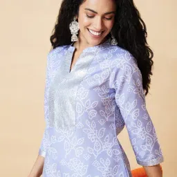 Globus Lavender Embellished Kurta-image-32
