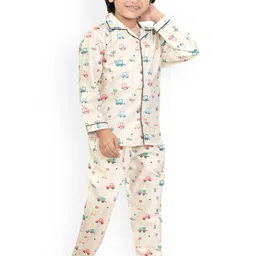 BAESD Boys Printed Shirt & Pyjamas Night suit image 5