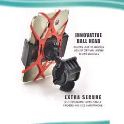 AMR Bike Mobile Holder Plastic & Silicone 360°, AMR-22 image 3