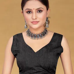 DIVASTRI Floral Printed Pure Cotton Designer Bagru Saree image 2