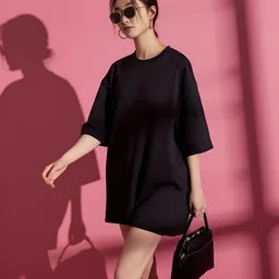 SMAN Round Neck Drop-Shoulder Sleeves Oversized T-shirt image 3