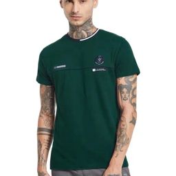 Octave Teal Green Cotton Regular Fit Printed T-Shirt-picture-22