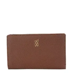 Baggit Mink Brown Textured Bi-Fold Wallet for Women-picture-14