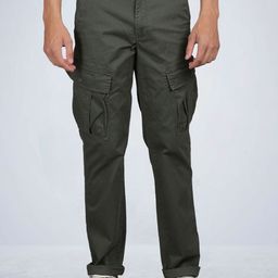 t-base Men Textured Cotton Cargos Trousers-picture-11