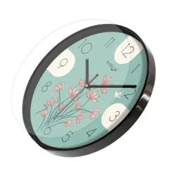 RANDOM Black & White Plastic Silent Sweep Round Wall Clock image 5
