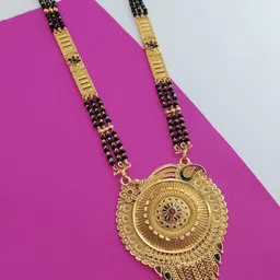 niva fashion Womens Gold Plated 3Layer Manglasutra For Wedding & Occasion wear Jewellery Long Mangalsutra28Inch-picture-10