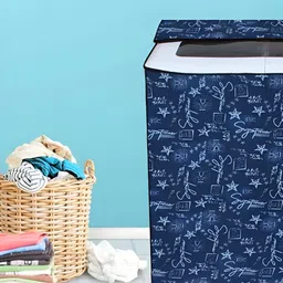 DREAM CARE Blue Printed Semi-Automatic Washing Machine Cover-image-78