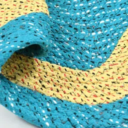 FINE TEX WORLD Blue & Yellow Heart-Shaped Soft & Thick Doormat image 2