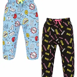 3PIN Pack Of 2 Text Printed Joggers -  Blue &  Black-picture-13