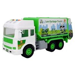 YAMAMA Friction Powered Garbage Truck Lights And Music City Service Drive Road Super Truck Vehicle Car Toy For Kids - (Color May Vary)-picture-15
