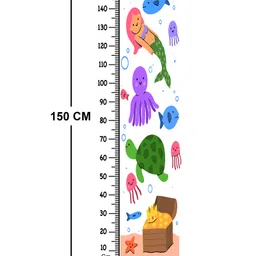WENS Under Sea Height Chart Wall Decal Growth Chart Vinyl - MultiColor image 3