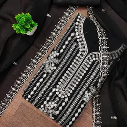 Maroosh Embroidered Silk Georgette Unstitched Dress Material-picture-26