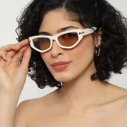 PELLE LUXUR Unisex Brown Lens & Pink Cateye Sunglasses with-picture-13