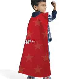 Right Gifting Digital Printed Satin Cape For Kids - Red image 4