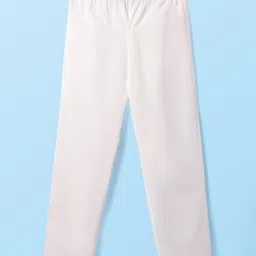 Babyhug Cotton Woven Full Sleeves Solid SelfEmbroidered Kurta Pyjama Set - White image 4