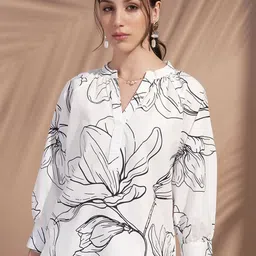 Vara By Vishudh Poplin Printed Relaxed Fit Top-picture-34