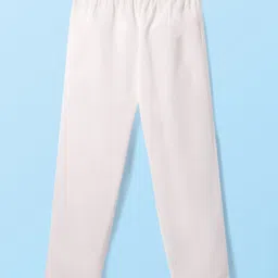 Babyhug Cotton Woven Full Sleeves Solid SelfEmbroidered Kurta Pyjama Set - White image 5