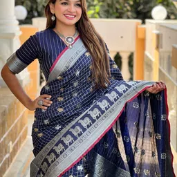 Moda Rapido Ethnic Motifs Zari Art Silk Handloom Banarasi Saree image 4