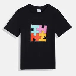 Puma Boys Classics Piece It Up YouthBrand Logo Printed Pure Cotton T-shirt-picture-33