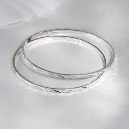Zavya 92.5 Sterling Silver Round Bangle for Women - Set of 2-image-76