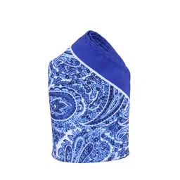 Alvaro Castagnino Blue & White Printed Pocket Square image 4