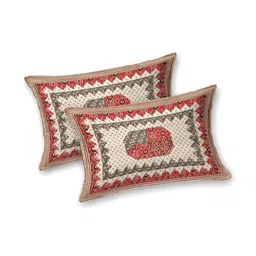 MILAAV Multicoloured Floral 144 TC King Bedsheet with 2 Pillow Covers image 2