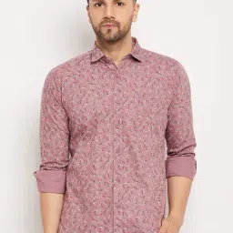 Duke Rose Wood Cotton Slim Fit Printed Shirt-image-18