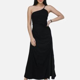 Scorpius Black Regular Fit Maxi Dress-picture-4