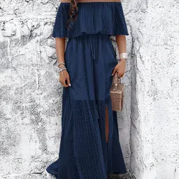 bebe Off-Shoulder Maxi Dress image 5
