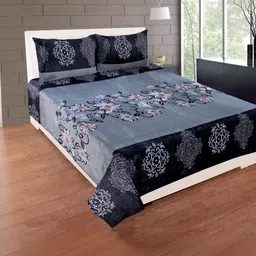 RD TREND Grey 300 TC King Bedsheet with 2 Pillow Covers-picture-18