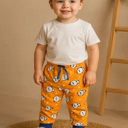 CORTICA Boys Pack Of 2 Animal Printed Mid-Rise Woollen Joggers-image-80