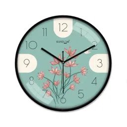 RANDOM Black & White Plastic Silent Sweep Round Wall Clock image 3