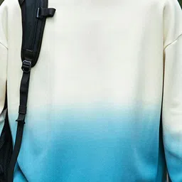 StyleCast Men Ombre Pullover Round Neck Oversized Sweatshirt image 2