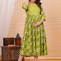 Moda Rapido Floral Print A-Line Midi Dress-picture-20