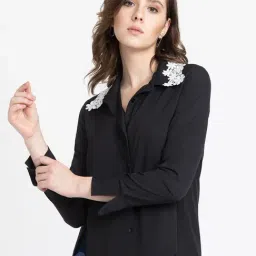 SHAYE Black Regular Fit Shirt-image-91